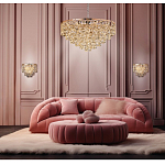 Люстра каскадная с подвесками в форме колец Galaxy of Light варинант исполнения - 8 | Loft Concept в Уфе