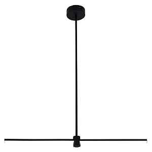 Линейная светодиодная люстра черного цвета Planky