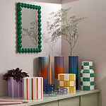 Настенное зеркало в зеленой раме Nya Green Mirror варинант исполнения - 3 | Loft Concept в Уфе