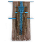 Дизайнерское Панно Макраме из хлопковых нитей Japan Wall Panel Blue варинант исполнения - 2 | Loft Concept в Уфе