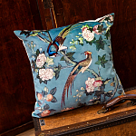 Подушка декоративная с изображением птицы в саду Chinoiserie Birds in the Garden Cushion варинант исполнения - 2 | Loft Concept в Уфе