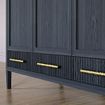 Большой Шкаф Primo Черный дуб с 3 дверьми и 3 выдвижными ящиками варинант исполнения - 5 | Loft Concept в Уфе