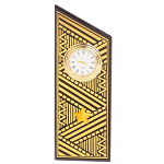 Часы подарочные настольные в виде погона Генерала из натурального камня Змеевик Gold Military Clock варинант исполнения - 7 | Loft Concept в Уфе