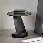 Дизайнерский журнальный столик чёрный с круглой столешницей Arycy варинант исполнения - 5 | Loft Concept в Уфе