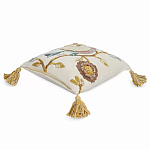 Чехол на подушку с кисточками и вышивкой птиц Ethnic mix Birds Square варинант исполнения - 1 | Loft Concept в Уфе