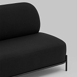 Двухместный диван черного цвета COLOR BLOCK варинант исполнения - 7 | Loft Concept в Уфе