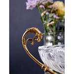 Чаша из прозрачного рельефного стекла на бронзовой подставке Eden Garden варинант исполнения - 3 | Loft Concept в Уфе