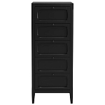 Комод узкий с 5-ю ящиками черный Silva Black Chest of Drawers варинант исполнения - 1 | Loft Concept в Уфе