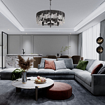 Люстра круглая из матового черного металла с подвесками из прозрачных стеклянных трубок Noir Tubes варинант исполнения - 12 | Loft Concept в Уфе