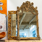 Зеркало настенное в ажурной раме с эффектом старины Classic Ornament Mirror варинант исполнения - 2 | Loft Concept в Уфе