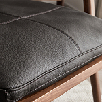 Кресло c каркасом из массива дерева и мягкой кожаной обивкой Walnut Armchair варинант исполнения - 7 | Loft Concept в Уфе