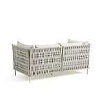 Диван садовый с плетеными ремешками и спинкой  Kleo варинант исполнения - 6 | Loft Concept в Уфе