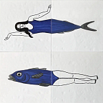 Плитка с узором Рыба пловчиха варинант исполнения - 2 | Loft Concept в Уфе