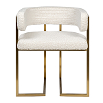Стул букле бежевый с каркасом цвета матовое золото Tactility варинант исполнения - 1 | Loft Concept в Уфе