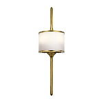 Бра вертикальное с белым полукруглым плафоном и длинным стержнем S Kichler варинант исполнения - 1 | Loft Concept в Уфе