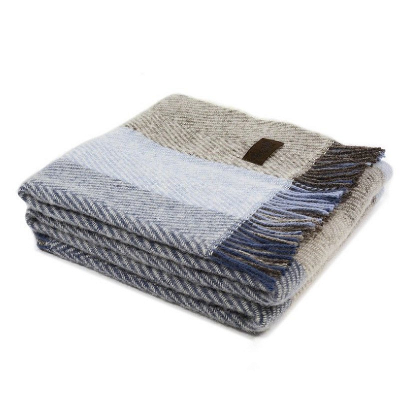 Плед VADSO SPINA 1002 Marzotto Серый Голубой в Уфе | Loft Concept 