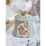 Шкатулка голубого цвета с рисунком и состаренным эффектом Eden Garden варинант исполнения - 9 | Loft Concept в Уфе