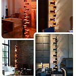 Торшер с каркасом из множества полок Links варинант исполнения - 3 | Loft Concept в Уфе