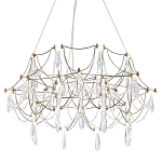 Люстра с каркасом из тонких металлических нитей и хрустальными подвесками Crystal Metal Threads Chandelier 60 варинант исполнения - 1 | Loft Concept в Уфе