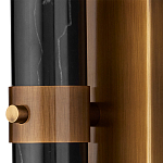 Бра цилиндрической формы чёрного цвета с 2-мя плафонами Marble Glow варинант исполнения - 4 | Loft Concept в Уфе