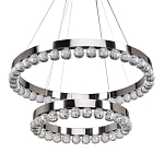 Люстра с двумя кольцами цвета хром и прозрачными хрустальными шарами по периметру Sacramento Transparent Balls Chandelier варинант исполнения - 1 | Loft Concept в Уфе