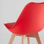 Стул с основой из пластика и мягким сиденьем Arvika Red варинант исполнения - 6 | Loft Concept в Уфе