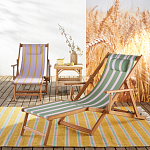 Шезлонг из акации и ткани Venezuela варинант исполнения - 10 | Loft Concept в Уфе