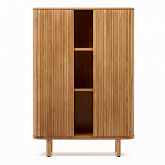 Буфет из ясеневого шпона с открытыми полками и 2-мя раздвижными дверями Toinette варинант исполнения - 2 | Loft Concept в Уфе