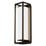 Уличный настенный светильник прямоугольный с чёрной рамкой Geometric Glow варинант исполнения - 1 | Loft Concept в Уфе