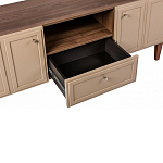 ТВ-тумба бежевая из массива бука с 2-мя дверками и ящиком Wenge Light варинант исполнения - 4 | Loft Concept в Уфе