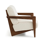 Кресло с обивкой из белого букле Armchair White Boucle варинант исполнения - 1 | Loft Concept в Уфе