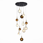 Люстра светодиодная с сферическими стеклянными плафонами Splatter варинант исполнения - 5 | Loft Concept в Уфе