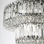 Круглая люстра с хрустальным декором Harmonica Crystal Round Chrome Chandelier варинант исполнения - 2 | Loft Concept в Уфе