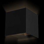 Уличный настенный светильник светодиодный формы куб черного цвета из металла Urban Minimalist варинант исполнения - 3 | Loft Concept в Уфе