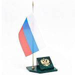 Флагшток с гербом России из натурального камня змеевик Stone Flagpole варинант исполнения - 2 | Loft Concept в Уфе