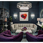 Диван трехместный велюровый серый Island of Comfort варинант исполнения - 5 | Loft Concept в Уфе