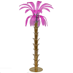 Торшер Glass Decorated Palm Floor Lamp Pink Листья Пальмы  варинант исполнения - 3 | Loft Concept в Уфе