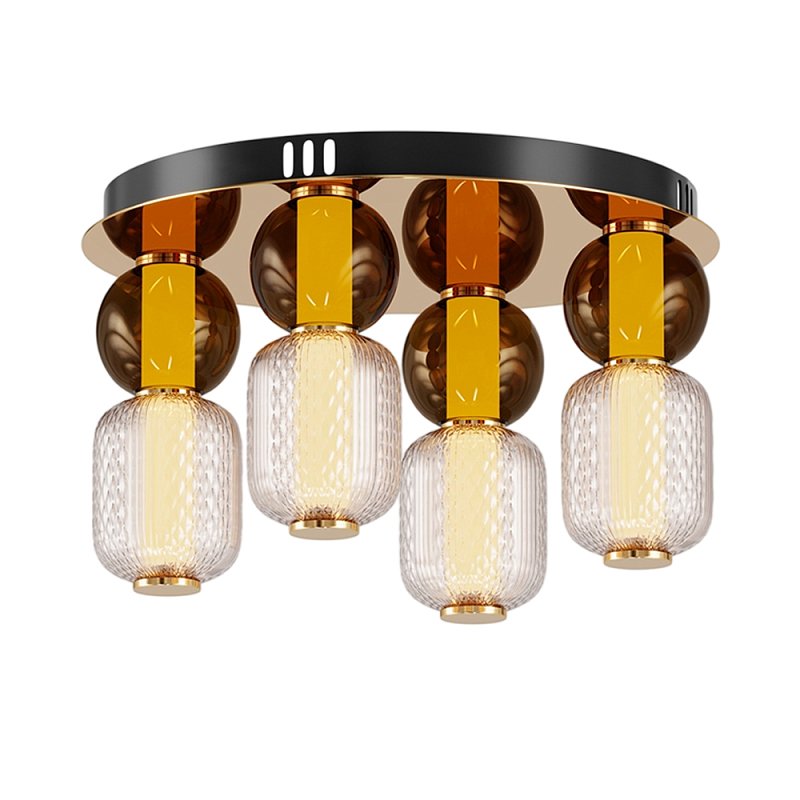 Потолочный светильник Drop 3000К 60Вт Золотой Янтарный в Уфе | Loft Concept 