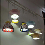 Подвесные светильники в виде чаши с цветочным блюдцем Flower Reversal варинант исполнения - 6 | Loft Concept в Уфе