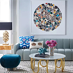 Дизайнерский журнальный столик чёрный с круглой столешницей Arycy варинант исполнения - 1 | Loft Concept в Уфе