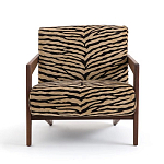 Кресло с обивкой из шенилла с тигровым принтом Tiger Chair варинант исполнения - 1 | Loft Concept в Уфе