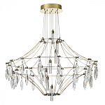 Люстра подвесная из металла с прозрачными подвесками из хрусталя Quasar 93 варинант исполнения - 2 | Loft Concept в Уфе