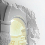 Встраиваемый в стену гипсовый светильник под покраску с колоннами и арками в античном стиле Antiquity Athena варинант исполнения - 14 | Loft Concept в Уфе