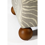 Банкетка Wakonda Gray Zebra с деревянными шариками  варинант исполнения - 5 | Loft Concept в Уфе