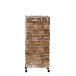 Торшер из перламутра на металлическом каркасе Indonesian Tower 2 варинант исполнения - 2 | Loft Concept в Уфе