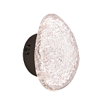 Бра с прозрачным рельефным плафоном на черном металлическом основании Iona варинант исполнения - 1 | Loft Concept в Уфе