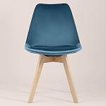 Стул с мягким велюровым сиденьем Arvika Blue варинант исполнения - 3 | Loft Concept в Уфе