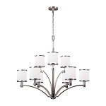 Люстра с белыми стеклянными плафонами в форме цилиндра Feiss варинант исполнения - 6 | Loft Concept в Уфе