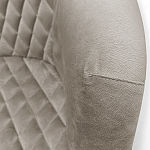 Барный стул со спинкой и мягкой обивкой с ромбами на 4-х деревянных ножках Бежевый Велюр Ava Charm варинант исполнения - 4 | Loft Concept в Уфе