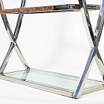 Металлический стеллаж со стеклянными полками Molecule варинант исполнения - 3 | Loft Concept в Уфе